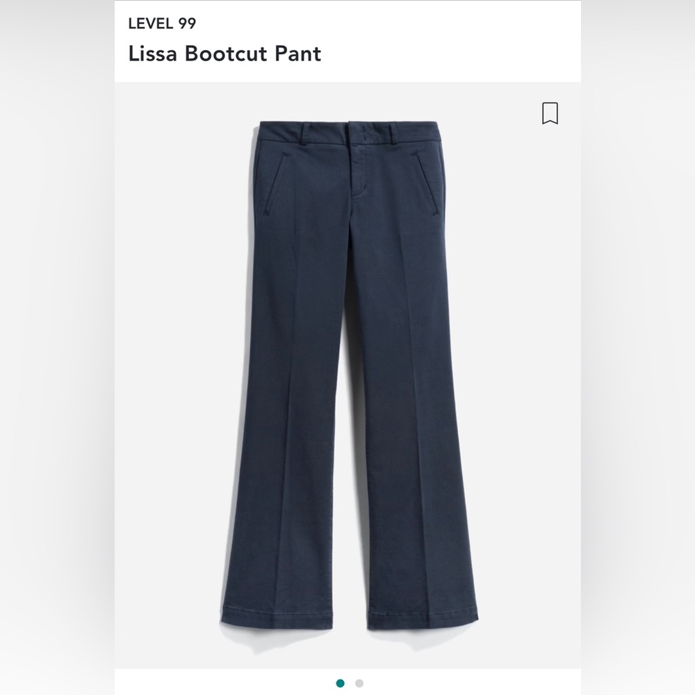 Level 99 Bootcut Navy Pants